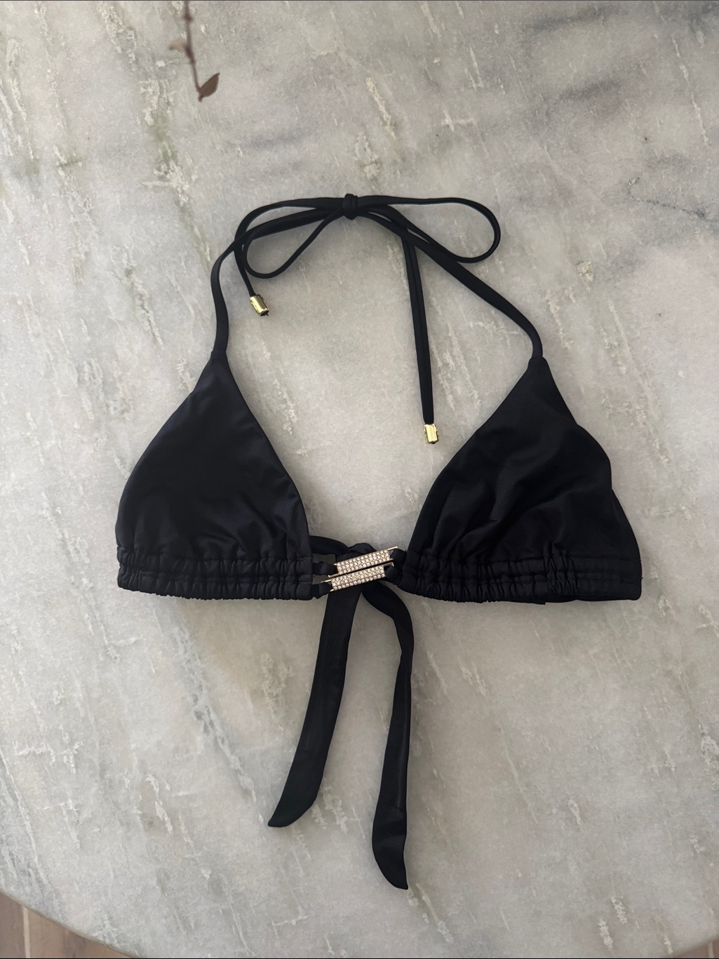 Beach Bunny Swimwear Evie Triangle Top In Black — image 2 of 3